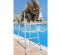 Sedia da bagnino per piscina, laghi e spiaggia, sgabello da bar in acciaio inox con 3 gradini, ideale per giardino, cortile e parco acquatico