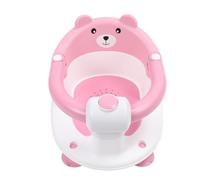 Sedia da bagno infantile baby sit up bagni sedile non slip design ergonomico sgabello da doccia in plastica robusta per la sicurezza del bagno neonati 31,5x40,5 cm (Roseo)