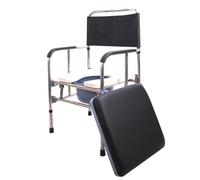 Sedia da bagno per anziani, regolabile in altezza, antiscivolo, comoda, con letto rimovibile, portatile, pieghevole, per persone con disabilità (A)