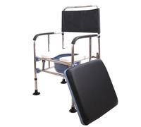 Sedia da bagno per anziani, regolabile in altezza, antiscivolo, comoda, con letto rimovibile, portatile, pieghevole, per persone con disabilità (B)