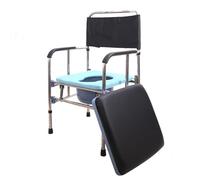 Sedia da bagno per anziani, regolabile in altezza, antiscivolo, comoda, con letto rimovibile, portatile, pieghevole, per persone con disabilità (E)