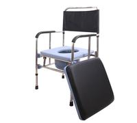 Sedia da bagno per anziani, regolabile in altezza, antiscivolo, comoda, con letto rimovibile, portatile, pieghevole, per persone con disabilità (C)