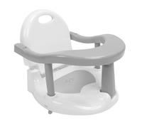 Sedia da bagno per bebÃ¨ grigia con design pieghevole, altezza regolabile, sgabello per il bagnetto dei bambini