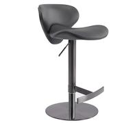 Sedia Da Bar Girevole Regolabile, Sgabelli Da Bar Moderni Di Altezza Del Bancone Con Schienale E Poggiapiedi Rivestiti In Ecopelle Cucina, Bar, Sala Da Pranzo(Grey,1PCS)