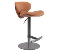 Sedia Da Bar Girevole Regolabile, Sgabelli Da Bar Moderni Di Altezza Del Bancone Con Schienale E Poggiapiedi Rivestiti In Ecopelle Cucina, Bar, Sala Da Pranzo(Marrone,1PCS)