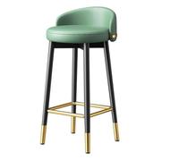 Sedia da bar Sedia da bar per il tempo libero moderno sgabello da bar in poliuretano / schienale 25,59 pollici / 29,52 pollici Sedia da pranzo Nero Oro Gambe Poggiapiedi pu Sgabello da banco goditi la