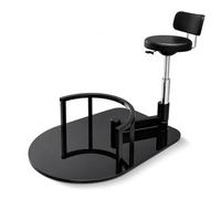 Sedia da barbiere girevole a 360°, altezza regolabile, sgabello ergonomico da parrucchiere, cuscino in spugna altamente elastica, design moderno e aerodinamico, allevia l'affaticamento prolungato in