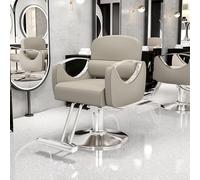 Sedia da barbiere idraulica regolabile con rotazione a 360° e poggiapiedi per salone professionale e spa di bellezza