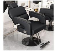 Sedia da Barbiere per Parrucchiere con Rotazione A 360 Gradi, Pompa Idraulica, Poltrona da Salone Regolabile in Altezza per Centri di Bellezza,Nero,B