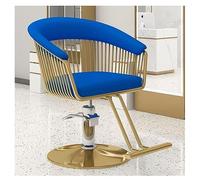 Sedia da barbiere regolabile blu con pompa idraulica e girevole, perfetta per fionda professionale a casa e salone, design per liste