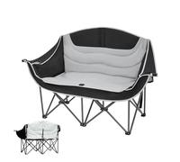 Sedia da campeggio a doppio posto, resistente, pieghevole, portatile, per | Sedia da campeggio oversize per concerti, picnic, stadio, feste in famiglia, barbecue, barbecue, falò, spettatore, baseball