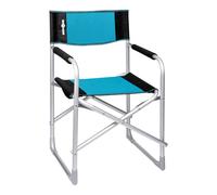 SEDIA DA CAMPEGGIO BRUNNER "CAPTAIN" IN ALLUMINIO E POLIESTERE NERO E AZZURRO...
