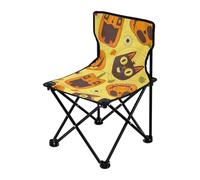 Sedia da campeggio compatta arancione con zucca cattiva per Halloween, sedie pieghevoli ultraleggere con borsa per il trasporto sedia da trekking per concerti all'aperto