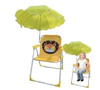 Sedia da campeggio per bambini con ombrello, sedia parasole con ombrellone, portatile, da viaggio, sabbia, con ombra, per patio, prato, piscina, picnic