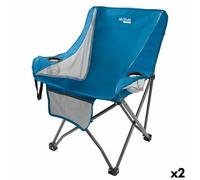 Sedia da Campeggio Pieghevole Aktive Azzurro 48 x 86 x 50 cm [2 Unità]