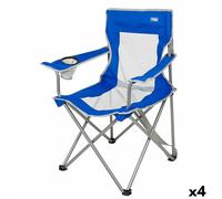 Sedia da Campeggio Pieghevole Aktive Azzurro Grigio 46 x 82 x 46 cm [4 Unità]