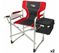 Sedia da Campeggio Pieghevole Aktive Grigio Rosso 61 x 92 x 52 cm [2 Unità]