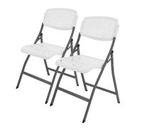Sedia da Campeggio Pieghevole Giardino 150 KG Intemperie Facile Pulire 2er Set