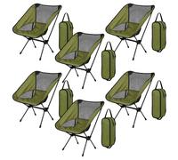 Sedia da campeggio pieghevole in tela verde foresta seduta portatile da esterno