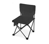 Sedia da campeggio pieghevole, in tessuto Oxford, con supporto posteriore, per spiaggia, escursionismo, pesca, giardinaggio, picnic (dimensioni: 1 pezzo, colore: nero)