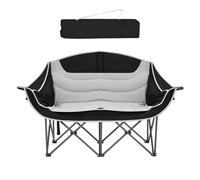 Sedia da campeggio pieghevole - Sedia da campeggio a doppio posto, divanetto oversize per campeggio, resistente e portatile, per picnic, stadio, spettatore, baseball, calcio, golf, camper, feste in