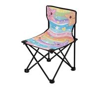 Sedia da campeggio pieghevole ultraleggera con stelle colorate e carino, ultra leggera, con borsa per il trasporto, per campeggio ed escursioni