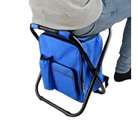 Sedia da campeggio portatile - Sedia portatile da esterno - zaino frigo borsa da campeggio reclinabile per escursioni, viaggi, spiaggia, parco, festival, , picnic, cortile, portico,