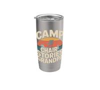 Sedia da campeggio Storie Nonno Camping fire Bicchiere termico in acciaio inox doppia parete