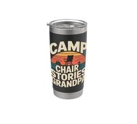 Sedia da campeggio Storie Nonno Camping fire Bicchiere termico in acciaio inox doppia parete