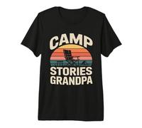Sedia da Campeggio Storie Nonno Camping Fire Maglietta Premium
