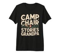 Sedia da Campeggio Storie Nonno Camping Fire Maglietta Premium