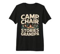 Sedia da Campeggio Storie Nonno Camping Fire Maglietta Premium