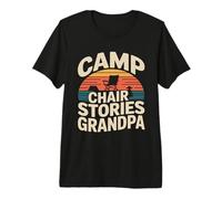 Sedia da Campeggio Storie Nonno Camping Fire Maglietta Premium
