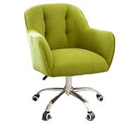 Sedia da computer moderna e regolabile, altezza regolabile da 46 a 54 cm, design arrotondato. Ruote scorrevoli per una maggiore libertà di movimento, cuscino confortevole, ideale per lavoro