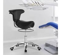 Sedia da dentista, sgabello per igienista dentale, supporto per la schiena, seduta ergonomica, regolabile 57-67 cm, sgabello girevole per salone di bellezza, massaggi, spa, tatuaggi (colore: