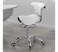 Sedia da dentista, sgabello per igienista dentale, supporto per la schiena, seduta ergonomica, regolabile 57-67 cm, sgabello girevole per salone di bellezza, massaggi, spa, tatuaggi (colore: