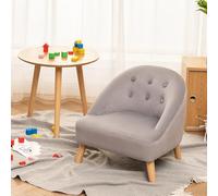 Sedia Da Divano Per Bambini Single, Sedie Accento In Pelle, Con Sedile Imbottita Morbida E Gambe Robuste, Il Soggiorno La Camera Letto Piccoli Spazi grey-51 * 52 * 50cm