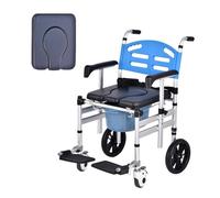 Sedia Da Doccia Con Ruote, Sedia A Rotelle Con WC Braccioli E Schienale, Sedia Comoda WC Per Disabili Chaise Percée Adulte Sedia Comoda Wc Per Anziani(Style A,59x52x120CM)