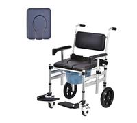 Sedia Da Doccia Con Ruote, Sedia A Rotelle Con WC Braccioli E Schienale, Sedia Comoda WC Per Disabili Chaise Percée Adulte Sedia Comoda Wc Per Anziani(Style B,59x52x120CM)