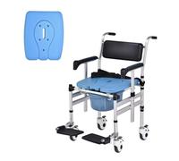 Sedia Da Doccia Con Ruote, Sedia A Rotelle Con WC Braccioli E Schienale, Sedia Comoda WC Per Disabili Chaise Percée Adulte Sedia Comoda Wc Per Anziani(Style C,51x52x120CM)