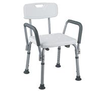 SEDIA DA DOCCIA con schienale e braccioli - portata 100 kg
