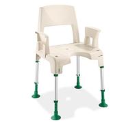 Sedia da Doccia con WC - Invacare Aquatec Pico Green Versione WC - Sgabello con Vaso - Gambe Regolabili - Materiale Antisettico - Vaso Incluso - Verde