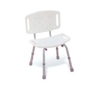 Sedia da doccia e vasca, con schienale, altezza regolabile 34-45cm, portata 100 kg