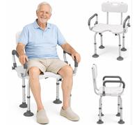 Sedia da Doccia in Alluminio e HDPE Sedile da Bagno Altezza Regolabile 70-83cm