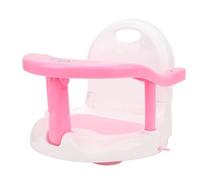 Sedia da Doccia per Neonati, Struttura Circondata Anti Topping Seggiolino da Bagno per Neonati Ad Alta Sicurezza 4 Ventose Altezza Regolabile per la Casa (PINK)
