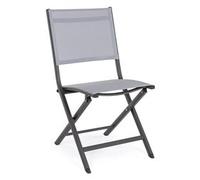 Sedia da esterno alluminio, textilene ELIN Antracite e Grigio 0662508