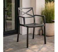 SEDIA DA ESTERNO MOD. METALIX IN POLIPROPILENE MOKA