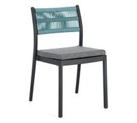 Sedia da esterno polipropilene, poliestere ALVIN Antracite e Avio 0650005