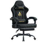 Sedia da Gaming Andyou con Poggiapiedi, Design Ergonomico, Realizzata in Pelle PU Resistente