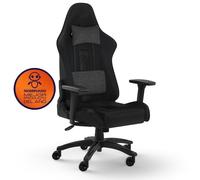 Corsair TC100 Relaxed v2 Fabric Silla Gaming Negra con Cojín y Almohada Cervical Grises